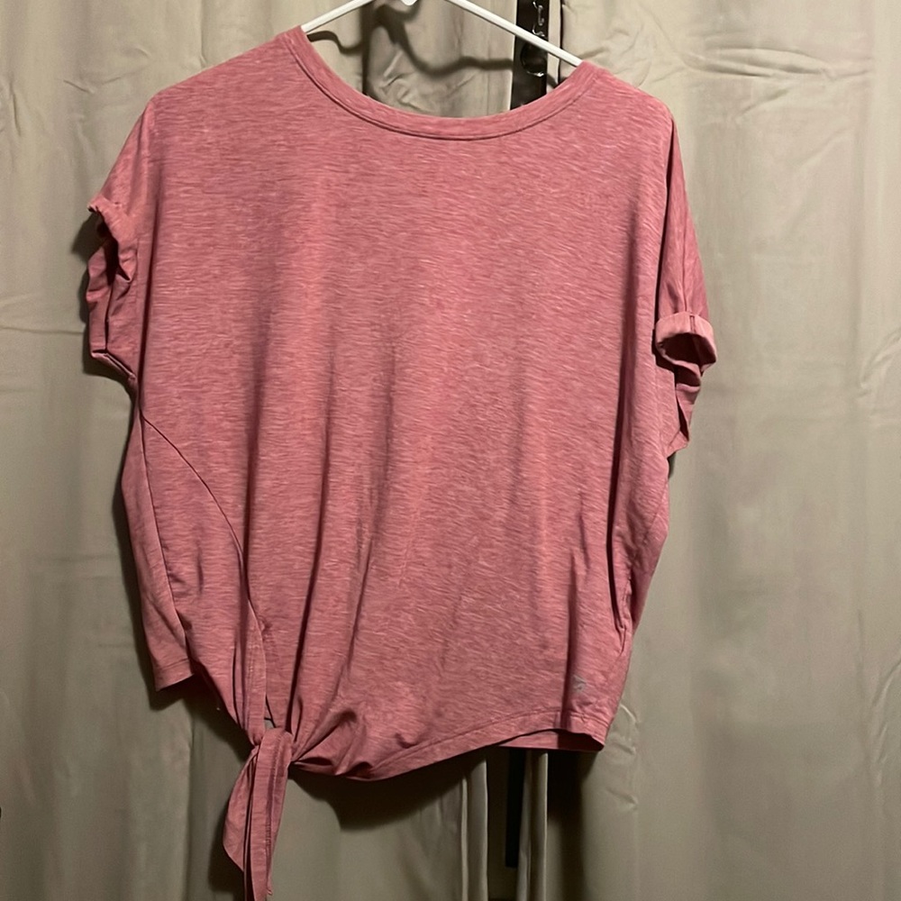 Pink t-shirt! Great for workout and being active!